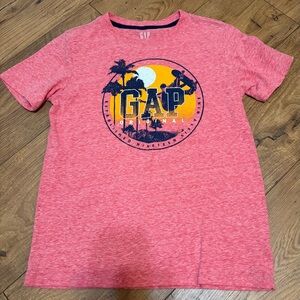 GAP Kids Heather Red Graphic Tee